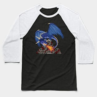 Blue Dragon Fantasy Novelty Gift Baseball T-Shirt